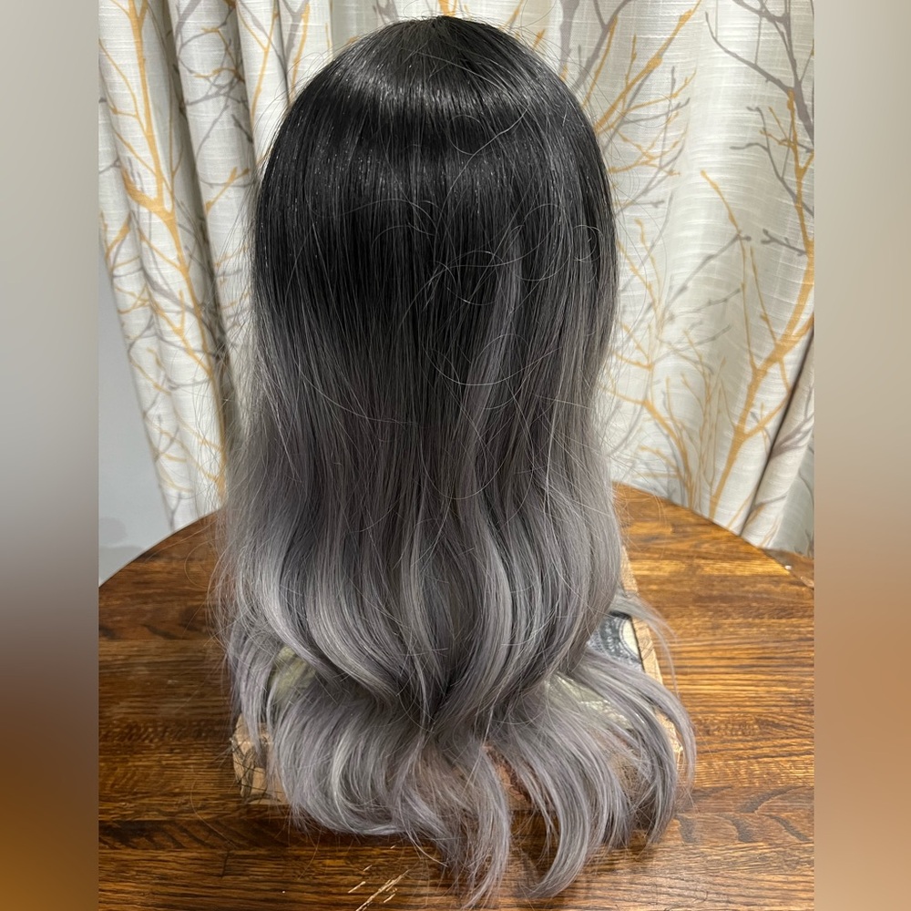 3. Smokey Ombre Long Straight to Gentle Wave adjustable cap - Picture 2 of 2